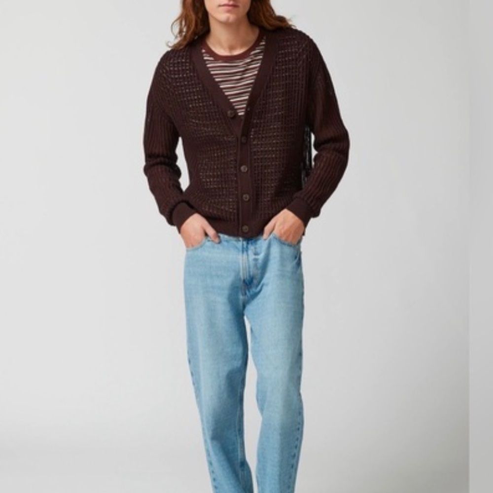 Urban Outfitters BDG Unisex Beach Cardigan NWOT in Brown - Picture 3 of 9